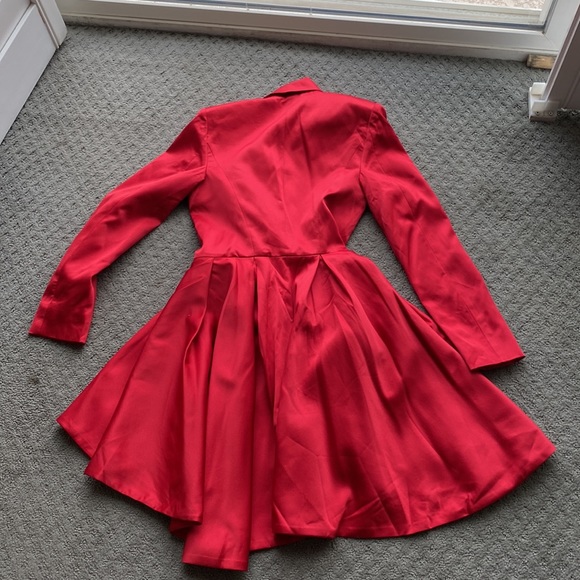 House of CB, 'Simoneta' Red satin tailored jacket dress, Size XS - Picture 11 of 11